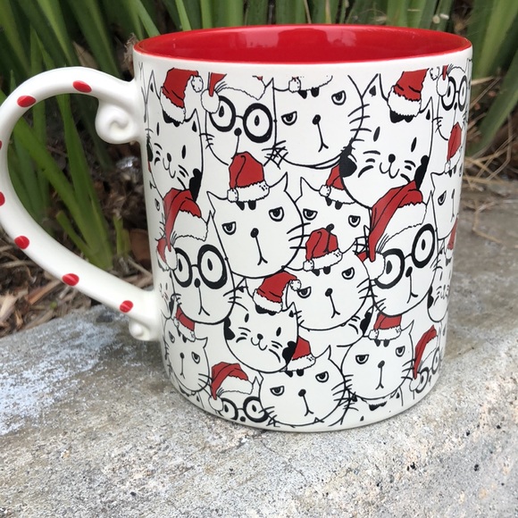 Cat Faces Christmas CAT Mug - Picture 4 of 5